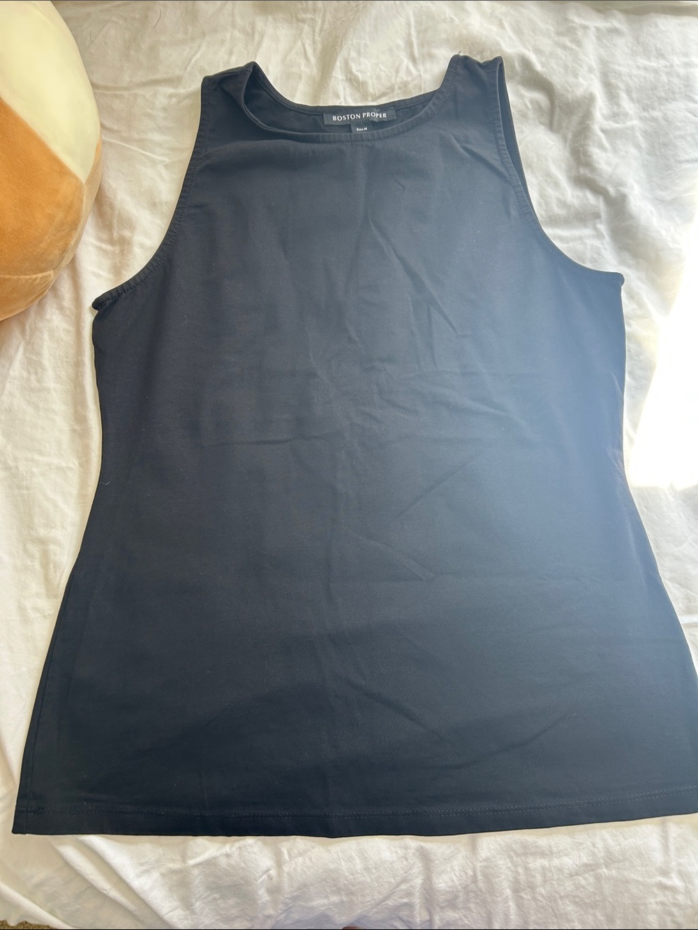 Boston Proper Black Sleeveless Crewneck Tank